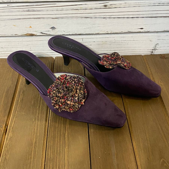 Liz Claiborne Leather Suede Mules Size 6 - Picture 4 of 5